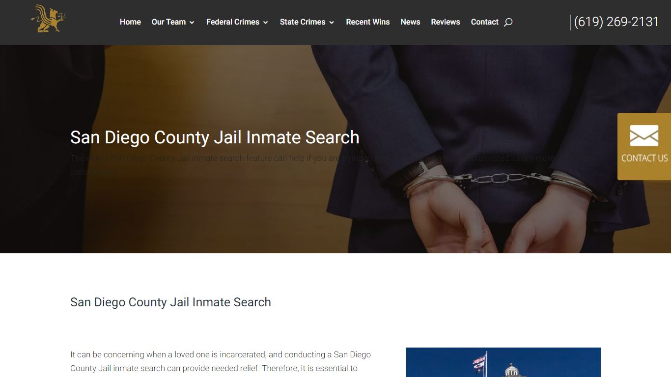 San Diego County Jail Inmate Search - Griffin Law Office, APC