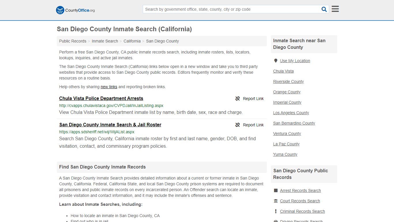 Inmate Search - San Diego County, CA (Inmate Rosters ...